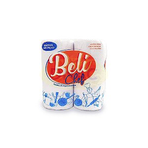 Toalha de Papel de Cozinha - Beli Chef (2 rolos c/ 50 folhas) - Fardo com 12 Pct