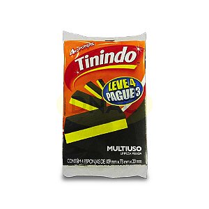 Esponja Dupla Face Tinindo - Com 4 Un - Scotch-Brite 3M
