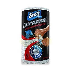 Pano Scott Duramax Reutilizável Rolo (20x1 x 21,5) - Kit com 10 Un