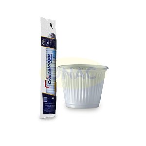 Copo Descartável 050 ml Transparente (PS) - Com 100 un - Cristalcopo