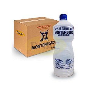 Álcool 92,8° Líquido - 1 L - Montenegro - Caixa com 12 Litros
