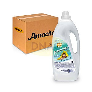 Amaciante 2 L - Amacitel - Branco / Carinho - Caixa com 06 Galões