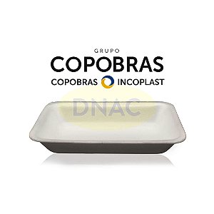 Bandeja de Isopor B-2 Branca Funda (215 x 145 x 30 mm) - Com 400 Un - Copoplast