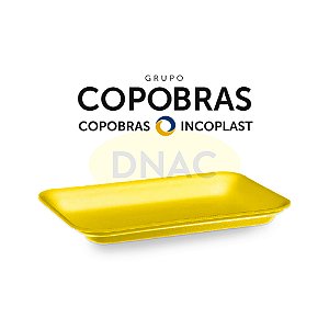 Bandeja de Isopor B-2 Amarela Rasa (210 x 140 x 18 mm) - Com 400 Un - Copobras