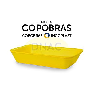 Bandeja de Isopor B-3 Amarela Funda (235 x 180 x 33 mm) - Com 400 Un - Copobras