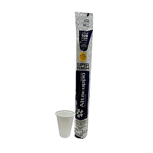 Copo Descartável 080 ml Transparente (PP) - Com 100 Unidades - Altacopo