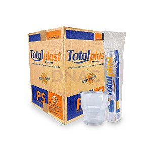 Copo Descartável 250 ml (Cristal) - Com 1.000 Un - TotalPlast