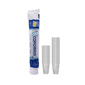 Copo Descartável 300 ml Transparente (PS) - Com 100 Un - Copomais