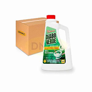 Desentupidor Líquido 1 L - Diabo Verde - Caixa com 06 Unidades