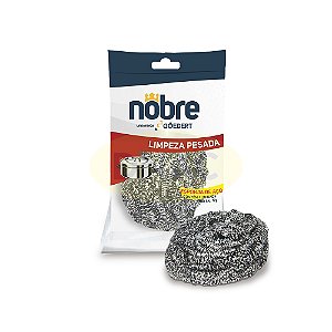Esponja Aço 100% Inox Max Limpeza Pesada - Nobre
