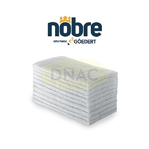 Esponja Fibra (260 x 102 x 12 mm) - Limpeza Macia Branca - Com 10 Un - Nobre