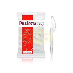Faca Plástica Refeição - Prafesta 7060 - Com 50 Unidades - Caixa com 20 Pacotes