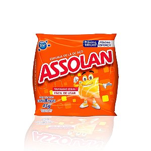 Lã de Aço 45 g - Com 8 Un - Assolan