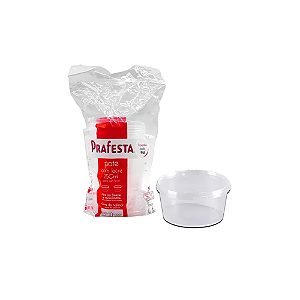 Pote 250 ml Redondo Cristal c/ LACRE c/ 10 - Prafesta