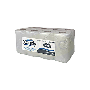 Papel Toalha (20 x 100 m) 100% Celulose Virgem - Com 8 Bobinas - Xandy
