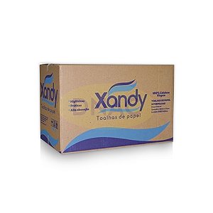 Papel Interfolhas Xandy (23 x 21) 100% Celulose Branco Extra Luxo TH124 - Caixa de 2.000 folhas