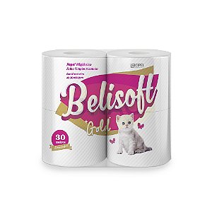 Papel Higiênico Belisoft GOLD Folha Simples  - Com 64 Rolos - Belipel