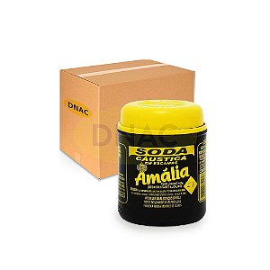 Soda Cáustica 400 g - Amália - Caixa com 12 Unidades