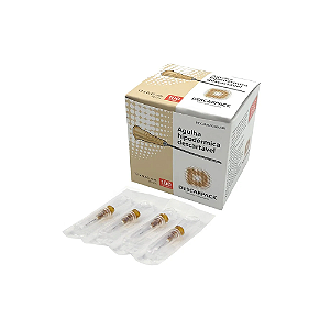 100un Agulha Hipodérmica Descartável 13x0,45mm Descarpack