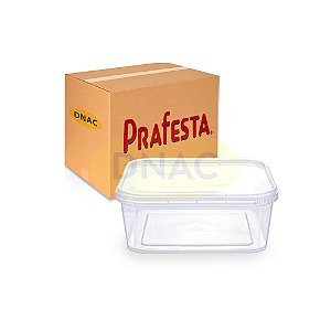 Pote Quadrado Com Lacre 400 ml - Prafesta 8823 - Com 10 un - Caixa com 10 pacotes