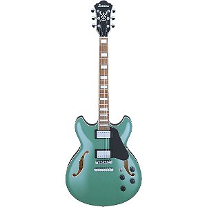 ギター Ibanez AS73-BS Guitarra Ibanez AS73 OLM Olive Metallic - semi hollow - Guitar