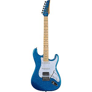 Guitarra Seizi Fun Katana Musashi Royal Blue Sparkle Maple c/ Bag