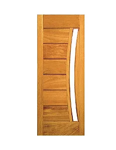 Porta Pavuna com Visor - Madeira Maciça - Angelim