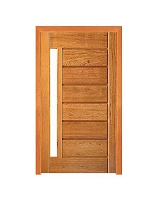 Porta Horizontal Com Visor - Madeira Maciça - Angelim