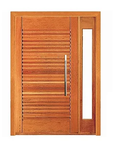 Porta Pivotante Buritis Com Visor - Madeira Maciça - Angelim