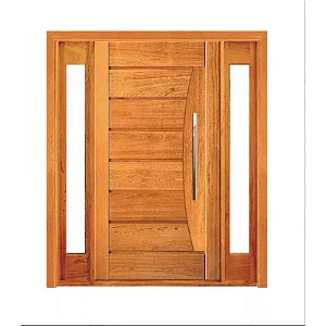 Porta Pivotante Pavuna Com Visor Lateral Duplo - Madeira Maciça - Angelim