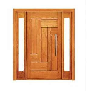 Porta Pivotante Estrelar Com Visor Lateral Duplo - Madeira Maciça - Angelim