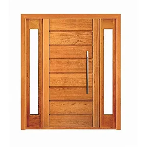 Porta Pivotante Horizontal Com Visor Lateral Duplo - Madeira Maciça - Angelim