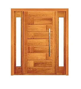 Porta Pivotante 713 Brotas Com Visor Lateral Duplo - Madeira Maciça - Angelim