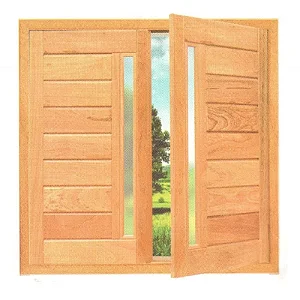 Janela De Abrir Horizontal Com Visor - Madeira Maciça - Angelim