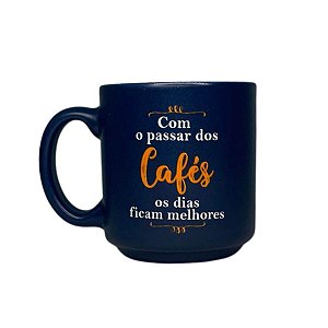 Caneca Com o Passar dos Cafés 100 ml Mini Tina