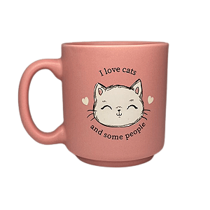 Caneca Gato I Love Cats 100 ml Mini Tina
