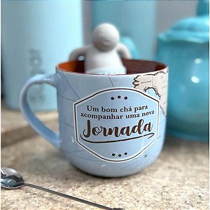 Caneca com Infusor Nova Jornada 350 ml