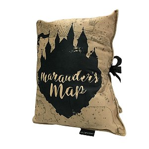 Almofada Harry Potter Mapa do Maroto Carta Laço