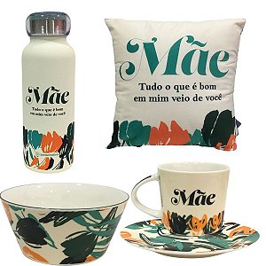Kit Almofada e Caneca Mãe Tudo o Que é Bom em Mim IV