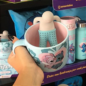 Caneca Stitch e Angel com Infusor