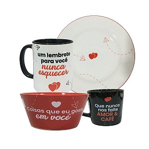 Kit Breakfast e Caneca Pop Gosto em Você