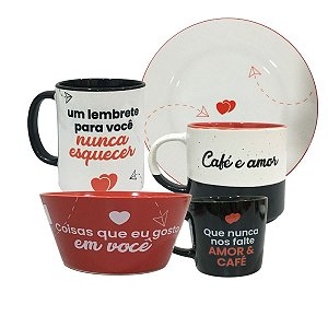 Kit Breakfast, Caneca Stone e Caneca Pop Amor