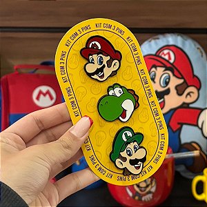 Kit Mario Bros com 3 Pins