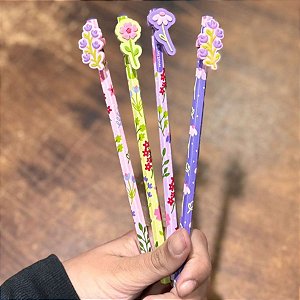 Lápis Flor com Tag