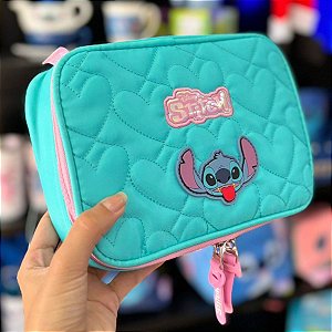 Estojo Box Stitch Turquesa