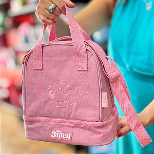 Lancheira Stitch Rosa