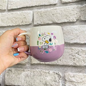 Caneca Snoopy Floral Maggie