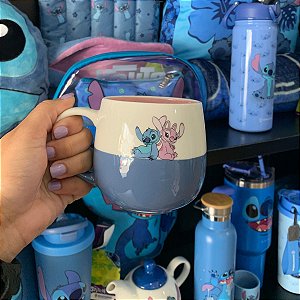 Caneca Stitch e Angel Namorados Maggie