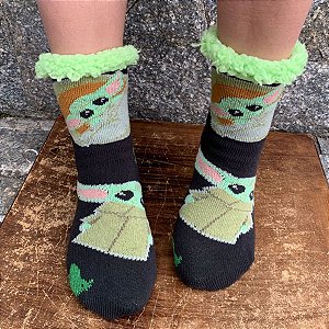 Meia Pantufa Baby Yoda Cozy