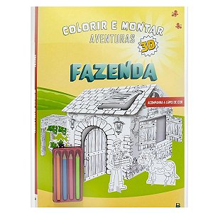 Livro de Colorir e Montar Fazenda
